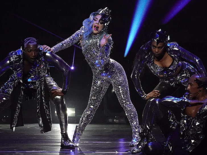 Lady Gaga Performs at AT&T Super Bowl