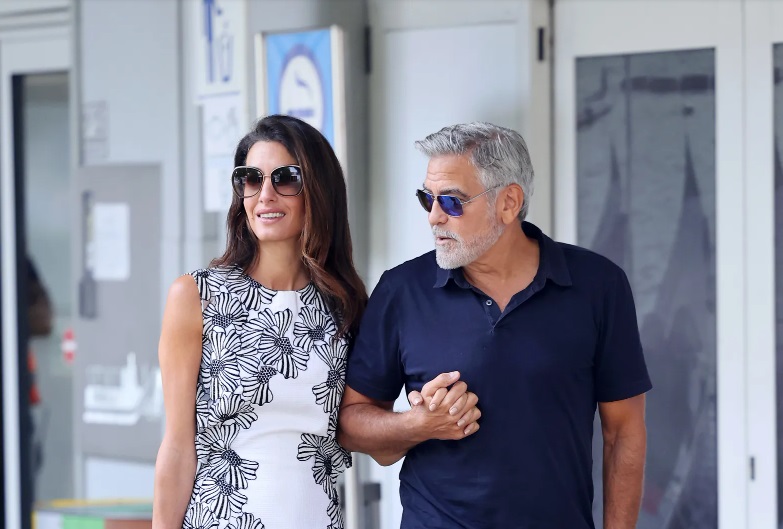 Even Amal Clooney Can’t Resist the Sheer Shoe Trend