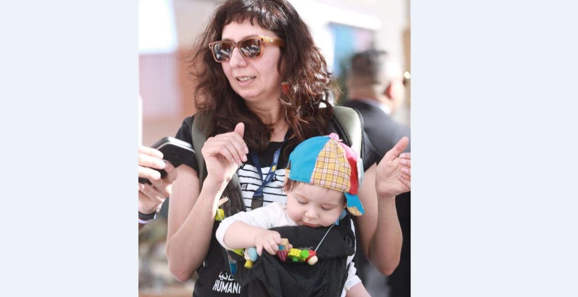 Palestinian director Mai Odeh brought her baby to Gouna Film festival!