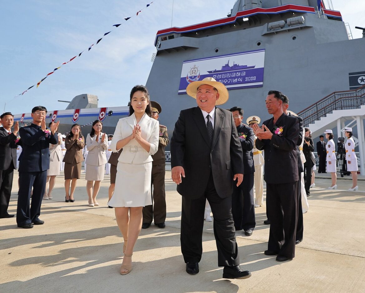 SECOND TIME LUCKY Kim Jong-un finally ‘launches a ship WITHOUT sinking it’: Despot tours ‘repaired destroyer’ a month on from humiliation